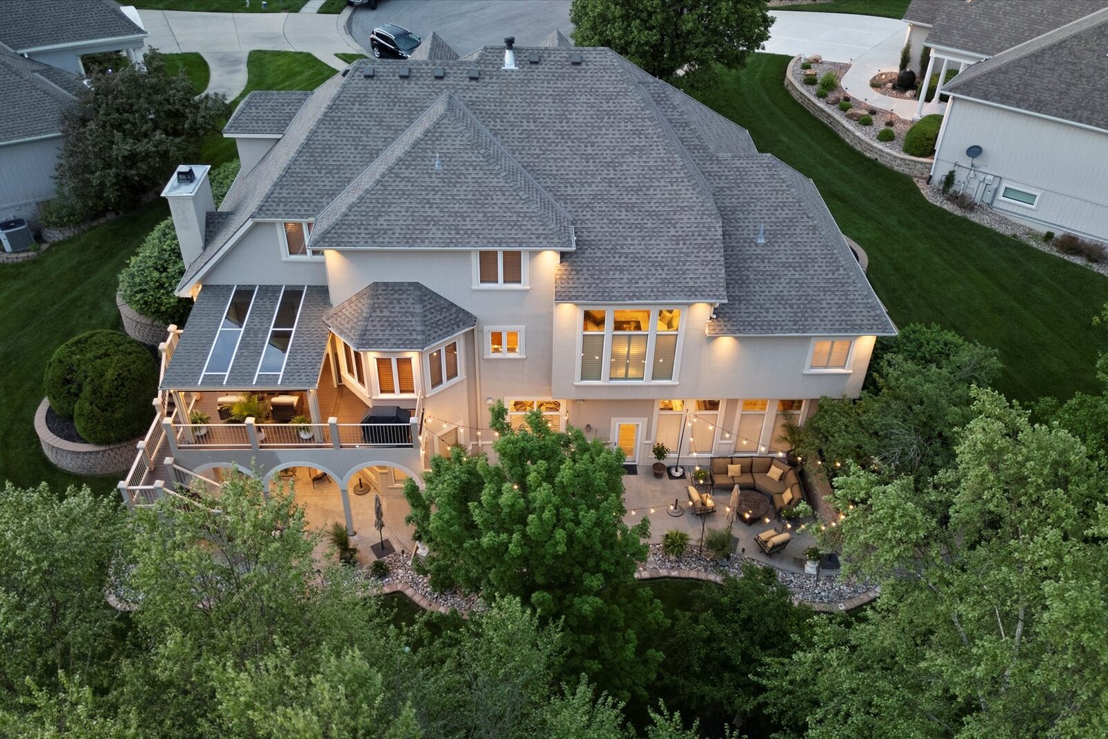 Lakefront Estate Aerial